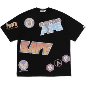 T-shirt motifs d’archives multiples, coupe décontractée — homme