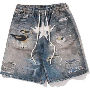 BAPE STA FAKE PRINT RELAXED FIT SHORTS MENS