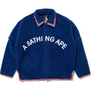 BAPE BY KAZUKI KURAISHI SHERPA DETACHABLE COACH JACKET MENS