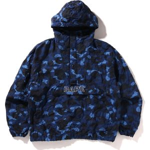Veste à capuche à demi-zip COLOR CAMO, effet froissé — homme