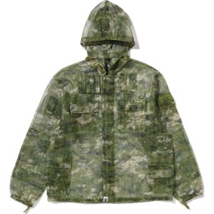 MULTI PIXEL CAMO MASK HOODED SHIRT JACKET MENS