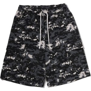 Short en molleton MULTI PIXEL CAMO BAPE STA logo cargo, coupe décontractée — homme