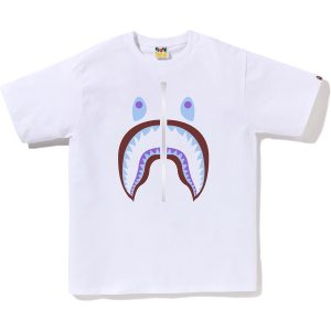 BAPE MENS COLORS SHARK HEAD T-SHIRT
