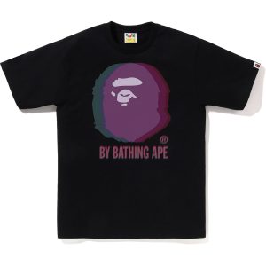 BAPE MENS GLITCH ART BY A BATHING APE T-SHIRT