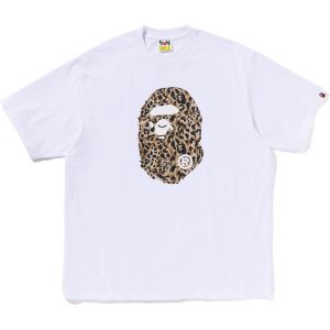 T-shirt motif léopard APE HEAD, coupe décontractée — homme