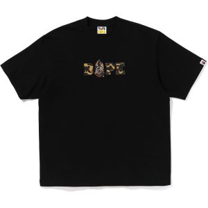 T-shirt 1ST CAMO BAPE logo, coupe décontractée — homme