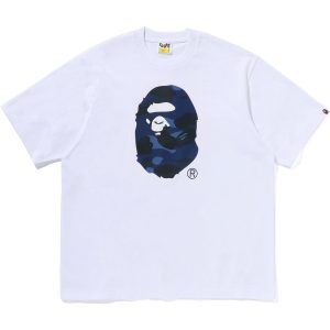 BAPE X JUST DON COLOR CAMO APE HEAD RELAXED FIT TEE MENS