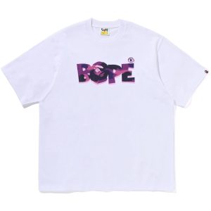 T-shirt COLOR CAMO BAPE logo, coupe décontractée — homme