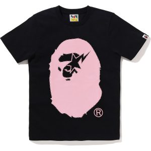 T-shirt grand motif APE HEAD aux yeux STA, ornements en cristal — femme