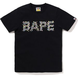 T-shirt effet scintillant étoile BAPE logo, paillettes — femme