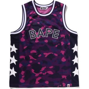Débardeur COLOR CAMO motifs multiples de logos, coupe décontractée, en mesh — homme