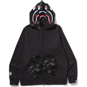 Sweat à double capuche entièrement zippé COLOR CAMO SHARK — homme