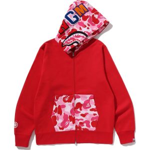 Sweat à capuche entièrement zippé ABC CAMO SHARK — homme