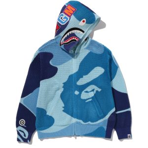 Sweat à capuche entièrement zippé ABC CAMO SHARK, coupe décontractée, au crochet — homme