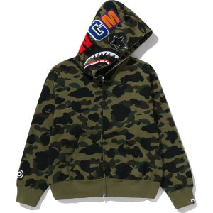 1ST CAMO SHARK FULL ZIP HOODIE LADIES
